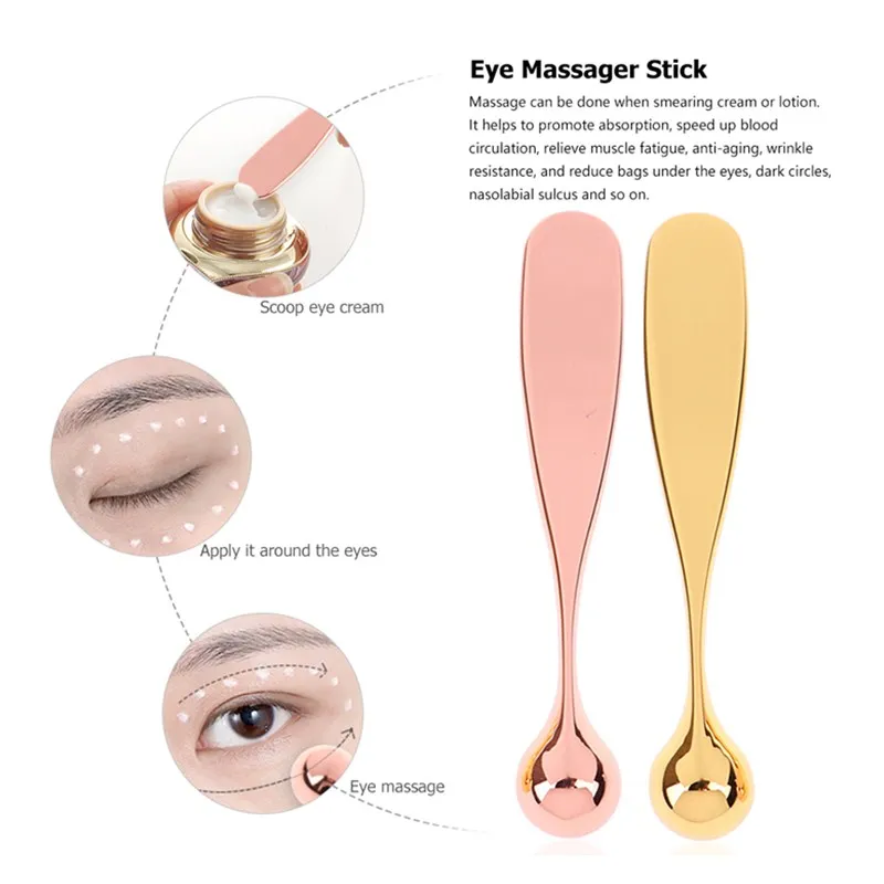 

Eye Cream Import Stick Eye Massager Stick Face Mask Spoon Wand For Relieve Eye Fatigue Remove Eye Bags Skin Care Relax