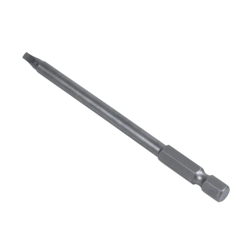 

1/4 inch Hex Shank 6mm Dia Shaft 100mm Long Square Screwdriver Bit Gray