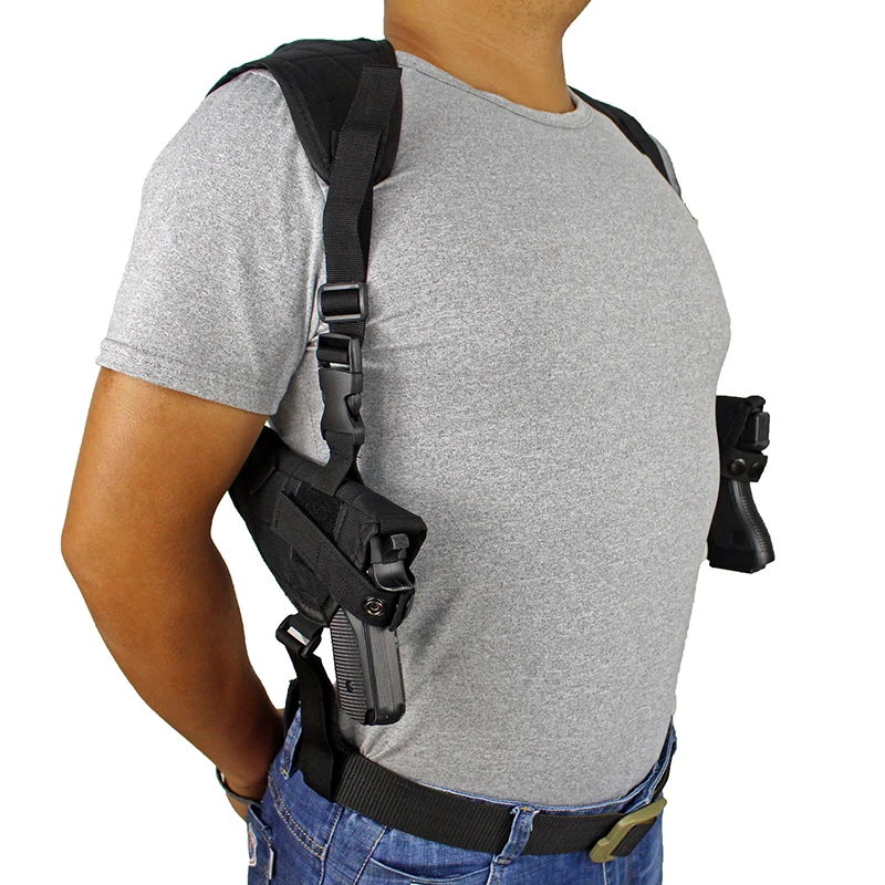 

Universal Tactical Concealed Carry Dual Shoulder Gun Holster Bag Military Army Paintball Hunting Airsoft Pistol Handgun Holsters
