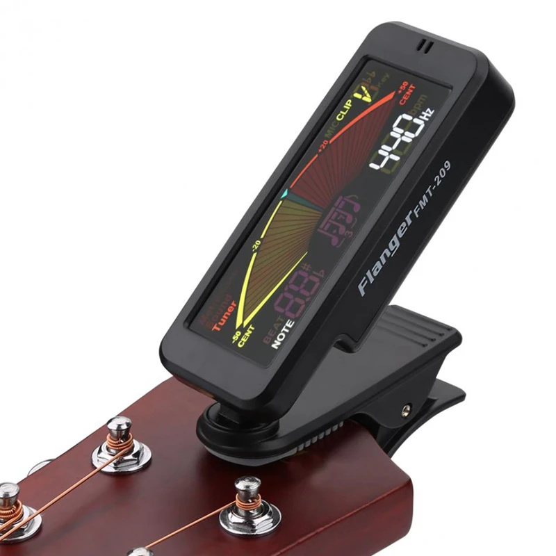 

Flanger FMT-209 Guitar Tuner Digital Clip-On Guitar Tuner With Clip Mount For Chromatic Guitar B Ukulele Violin