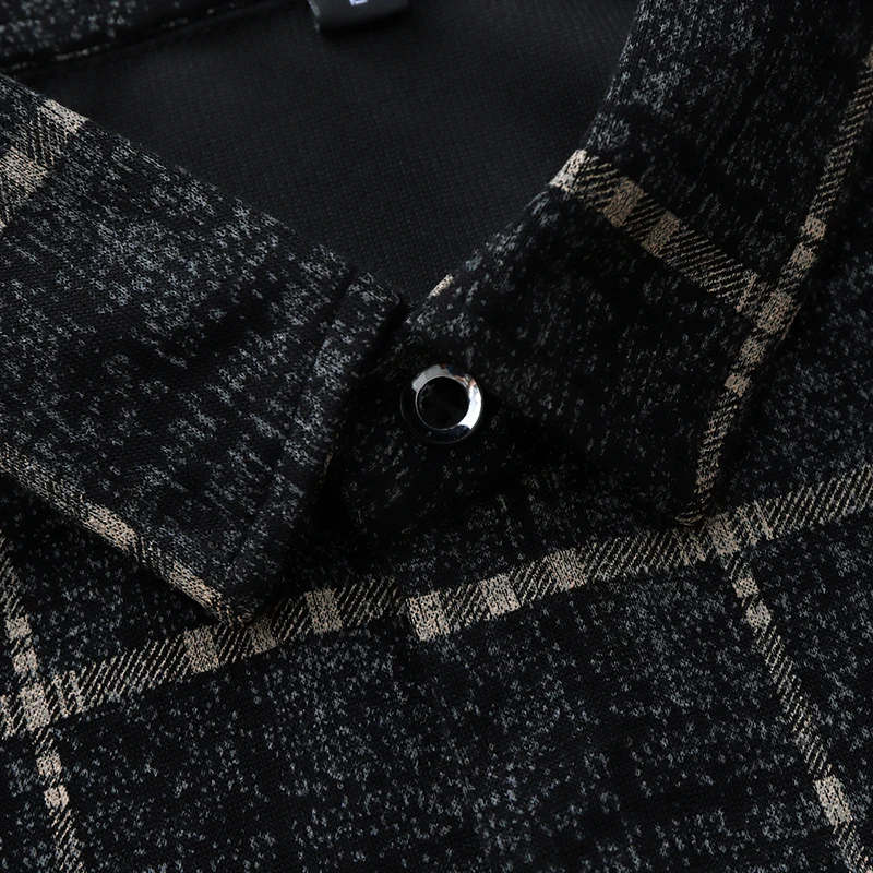 

Long 2020 Men Plaid Sleeve 7XL 6XL Mens Casual Shirts Spring Autumn Camisa Masculina Brand Man Top Male Shirt Tops 9682