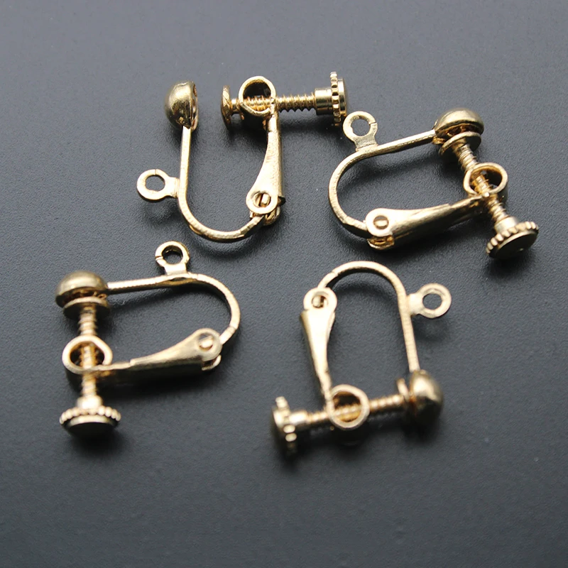 kc gold 20 шт./лот, медный материал, зажим для ушей, сделай сам, ручная работа, серьги, фурнитура для ювелирных изделий, запчасти, Z1056 - Цвет: kc gold