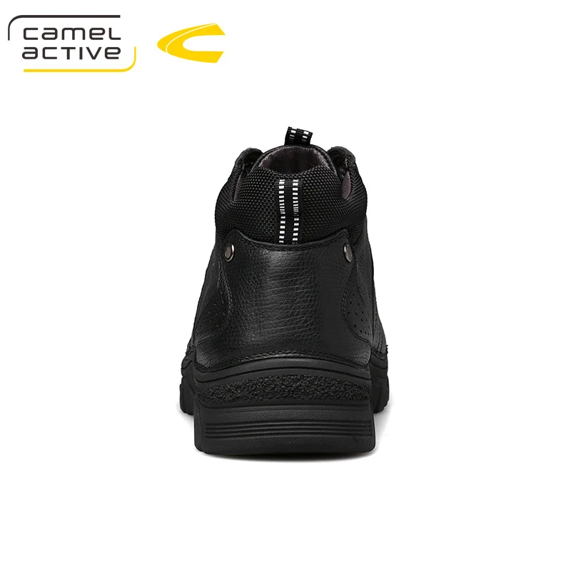 Мужские кожаные ботинки Camel Active зимние теплые из натуральной кожи с мехом