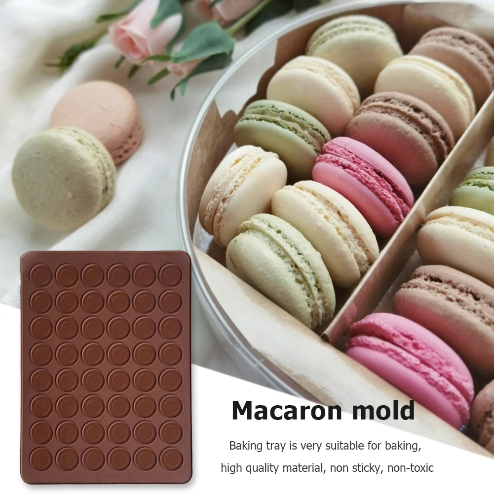 

30/48 Holes Macaroon Silicone Mat Macaron Pot Non-Stick Baking Mold Set DIY Mold Baking Mat Cake Decorat Supplies Dessert Tool
