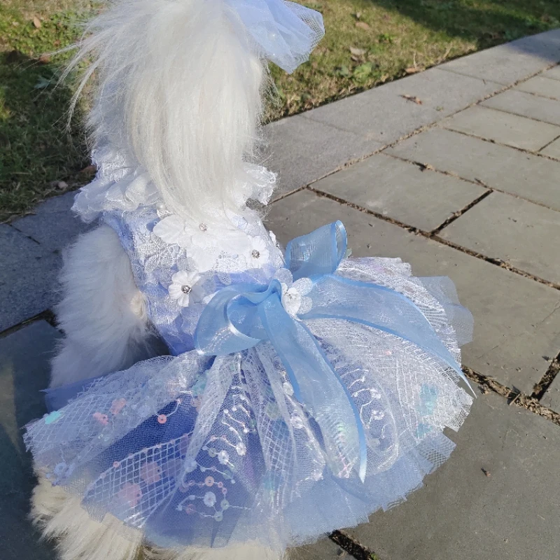 

Hadmade Dog Wedding Dress Marriage Pet Clothing for Dog Skirt Tutu Cat Chihuahua Yorkshire Puppy Dresses Small Dog Clothes