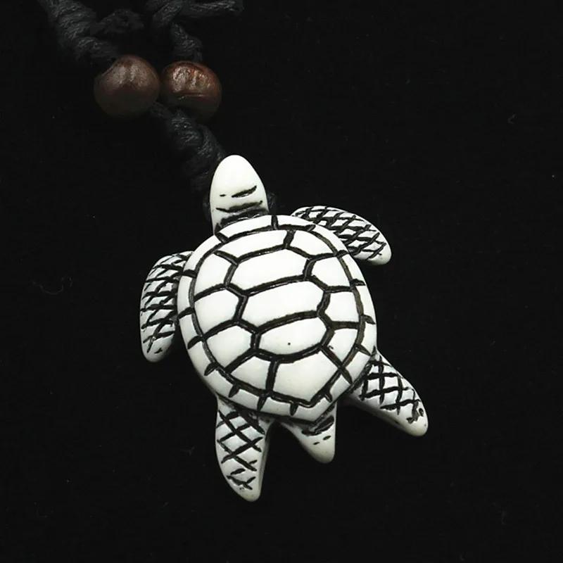 1 шт. этнические стили Племенной искусственная кость море Кулон черепаха Цепочки