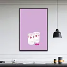 Постер на холсте, с изображением очков клубники, абстрактная Настенная картина для украшения гостиной в скандинавском стиле