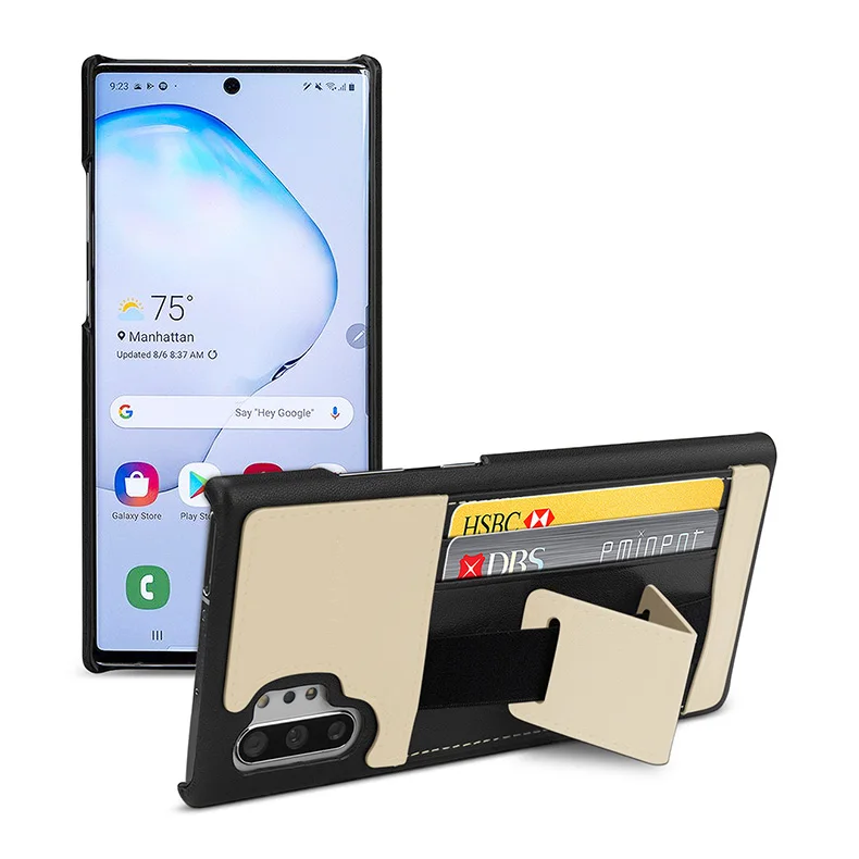 Многофункциональная сумка из натуральной коровьей кожи для samsung Galaxy Note 10 Plus, чехол-кошелек с отделениями для карт, флип-чехол Note 10