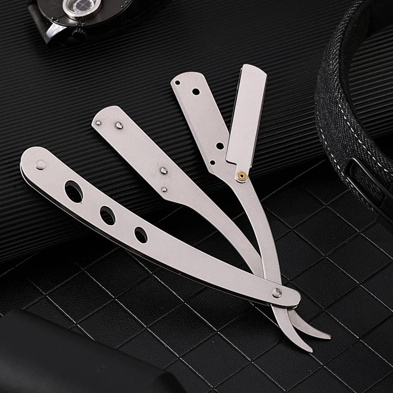 Бритва мужская классическая из нержавеющей стали со сменным держателем | Красота