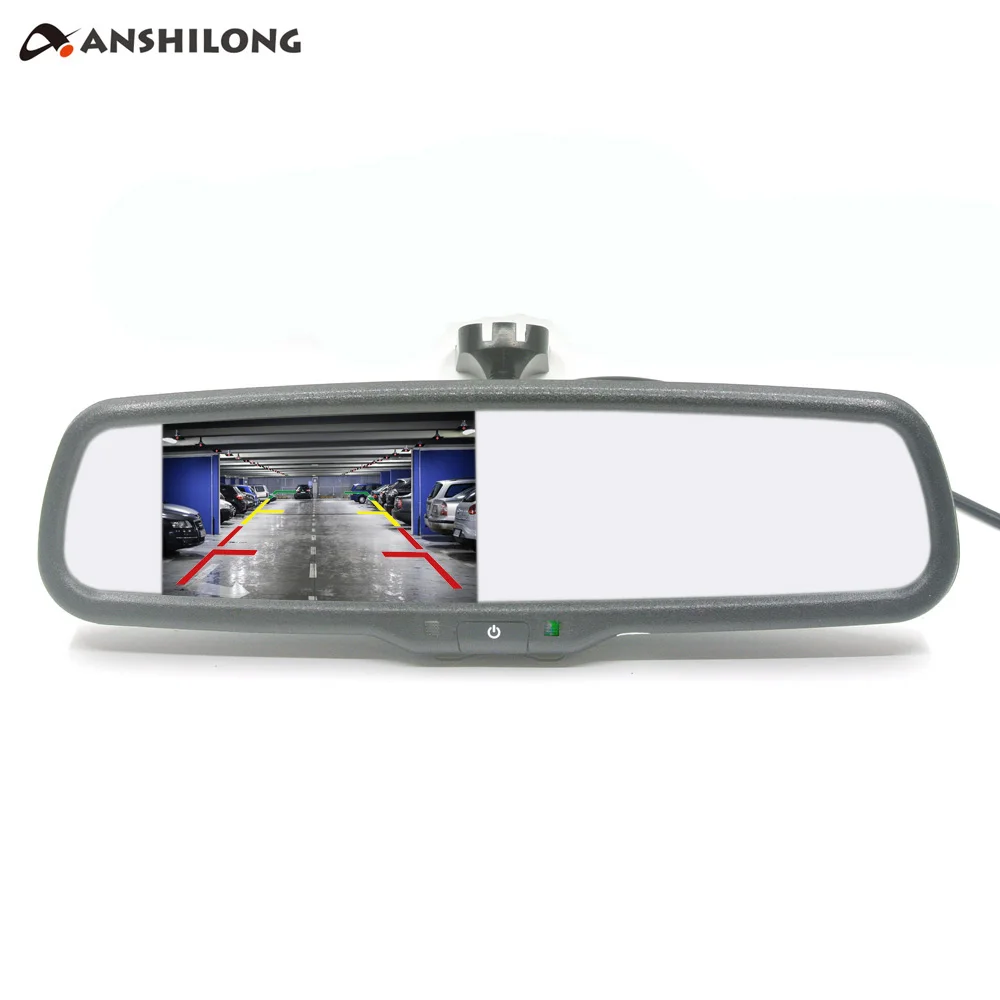 

ANSHILONG 4,3 "TFT LCD интерьер замена зеркало заднего вида Автомобильный Монитор 2Ch видео вход с кронштейном #1