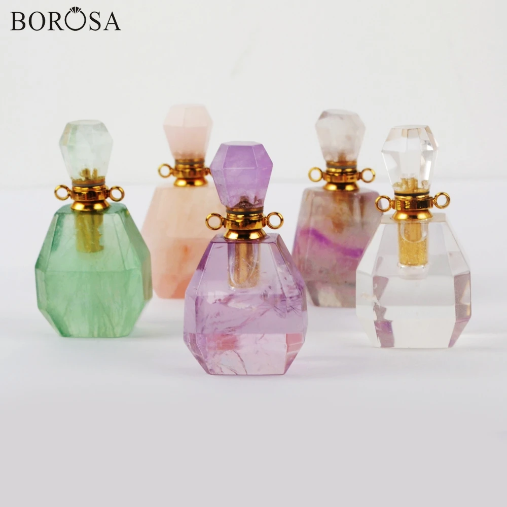 BOROSA 3 шт. Золотой аметист белый кварц флакон для духов соединитель множество
