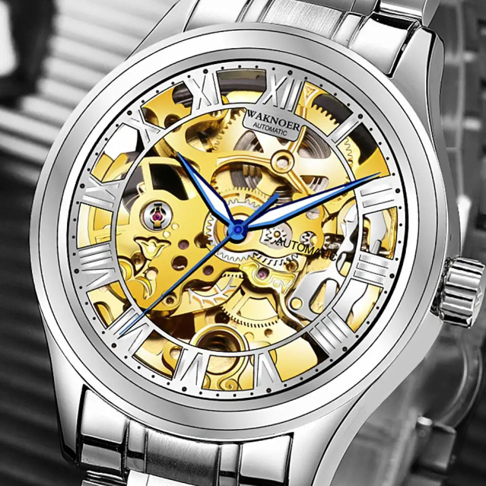 2020 Роскошные автоматические часы мужские механические Saati Металлические