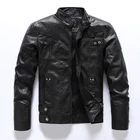 Мужская кожаная куртка, деловая Повседневная трендовая кожаная одежда, осенне-зимняя куртка, новая модная Байкерская кожаная куртка с мотором