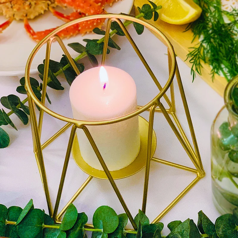 Золотой свадебный подсвечник форма роскошный Европейский современный домашний