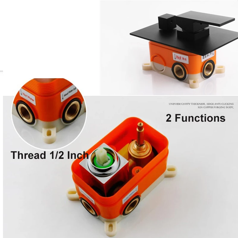 Латунные смесители для душа черный 3 функции душевой контроллер клапан