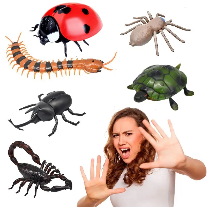 

Насекомые, детские игрушки, Хэллоуин, розыгрыш, инфракрасное животное с дистанционным управлением, птица, летающая птица, краб, божья коровк...