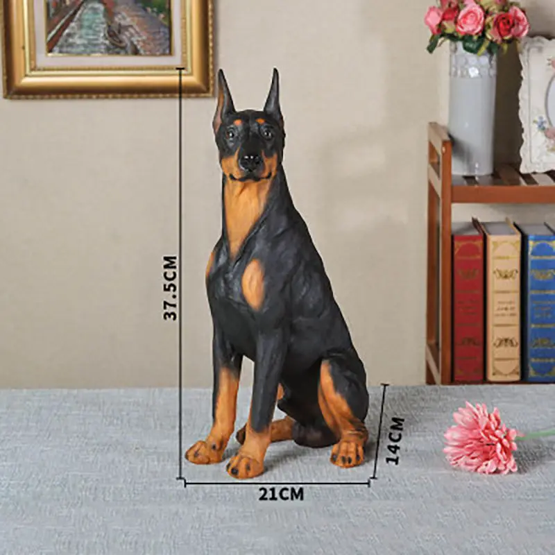 Модель животного в масштабе 1/6 модель собаки Doberman с высокой имитацией экшн