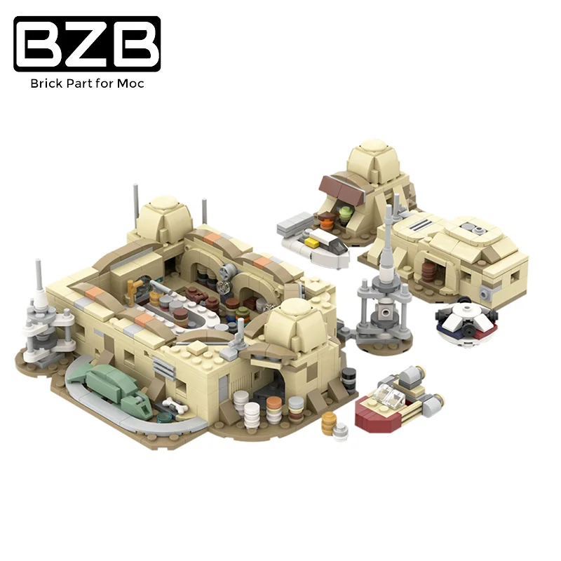 

BZB MOC совместима с строительными блоками МОС-эйсли 75290 для строительства военного кафе, модели строительных блоков для детей, подарки на день...