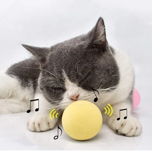 Cat Gravity Ball Smart Touch Sounding Toys Interactive Squeak Toys Ball Teeth Grinding Catnip Toys Pet Playing Ball dropshipping