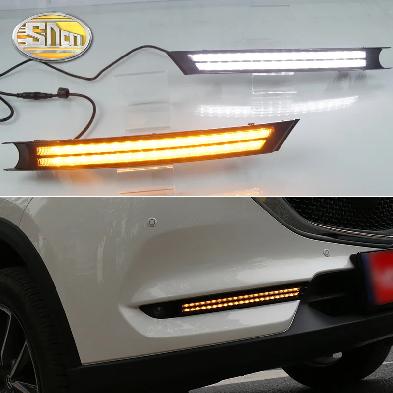 SNCN 2 шт. светодиодный дневные ходовые огни светильник для Mazda CX 5 CX5 2017 2020 течет