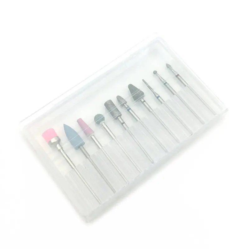 10 шт./кор. и сверлами для ногтей набор пилка Электрический Роторный заусенцев
