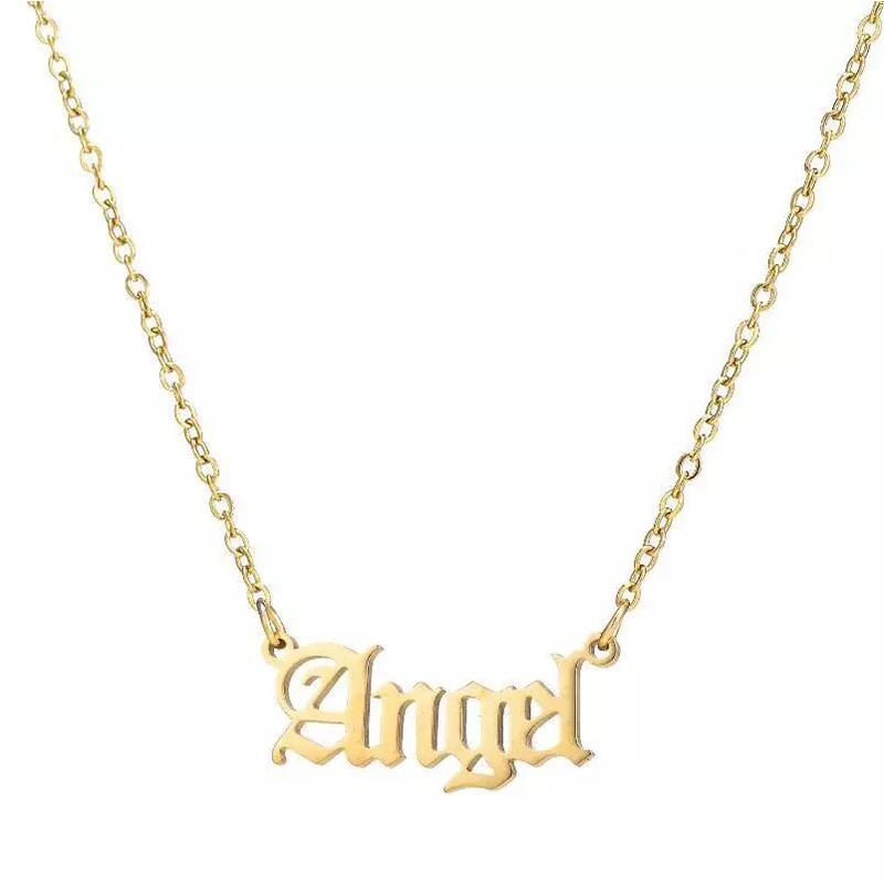 Цепочка с подвеской для женщин колье из розового золота надписью дружеский