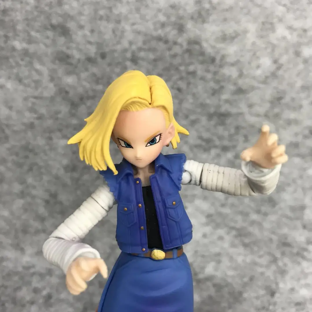 

Android No.18 Action Figure Toys Anime Dragon Ball SHF Cyborg Android No.18 and Youth Klilyn Kuririn Collectible Model Doll Gift
