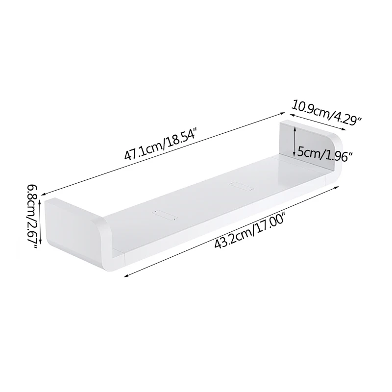 

Punch-Free Bathroom Shelf Bathroom Wall Rack Bathroom Waterproof Shelf Plastic Storage Finishing Shelf