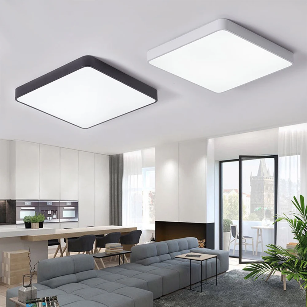 Ультра тонкий светодиодный потолочный светильник 5 см поверхностное крепление