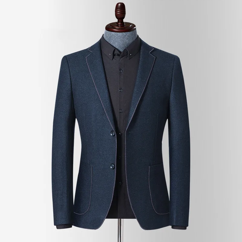 

2021 New England Style Mens Clothing Fashion Slim Fit Groom Oversize Wedding Suit Trendy British Coat Jacket Casual Blazers Suit