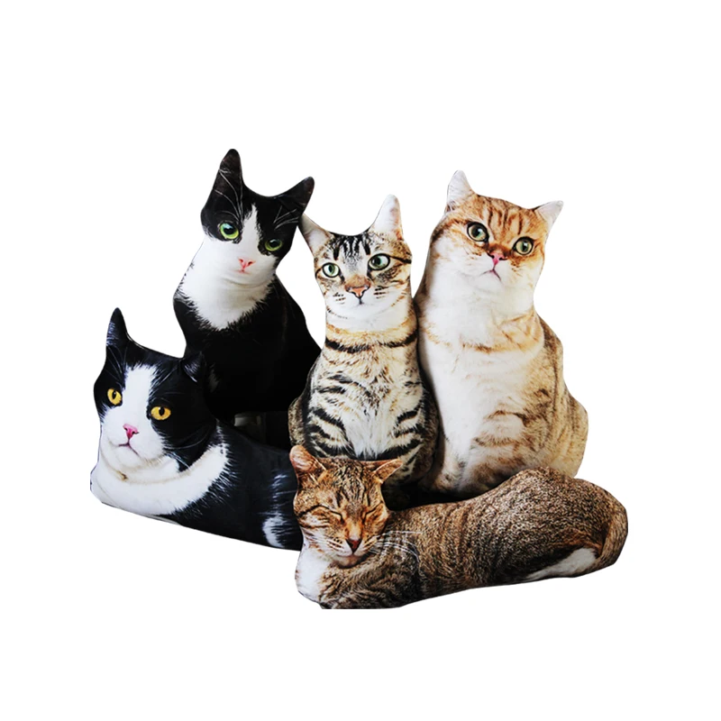 Самая низкая цена милая мультяшная 3D имитация кота подушка мягкая игрушка