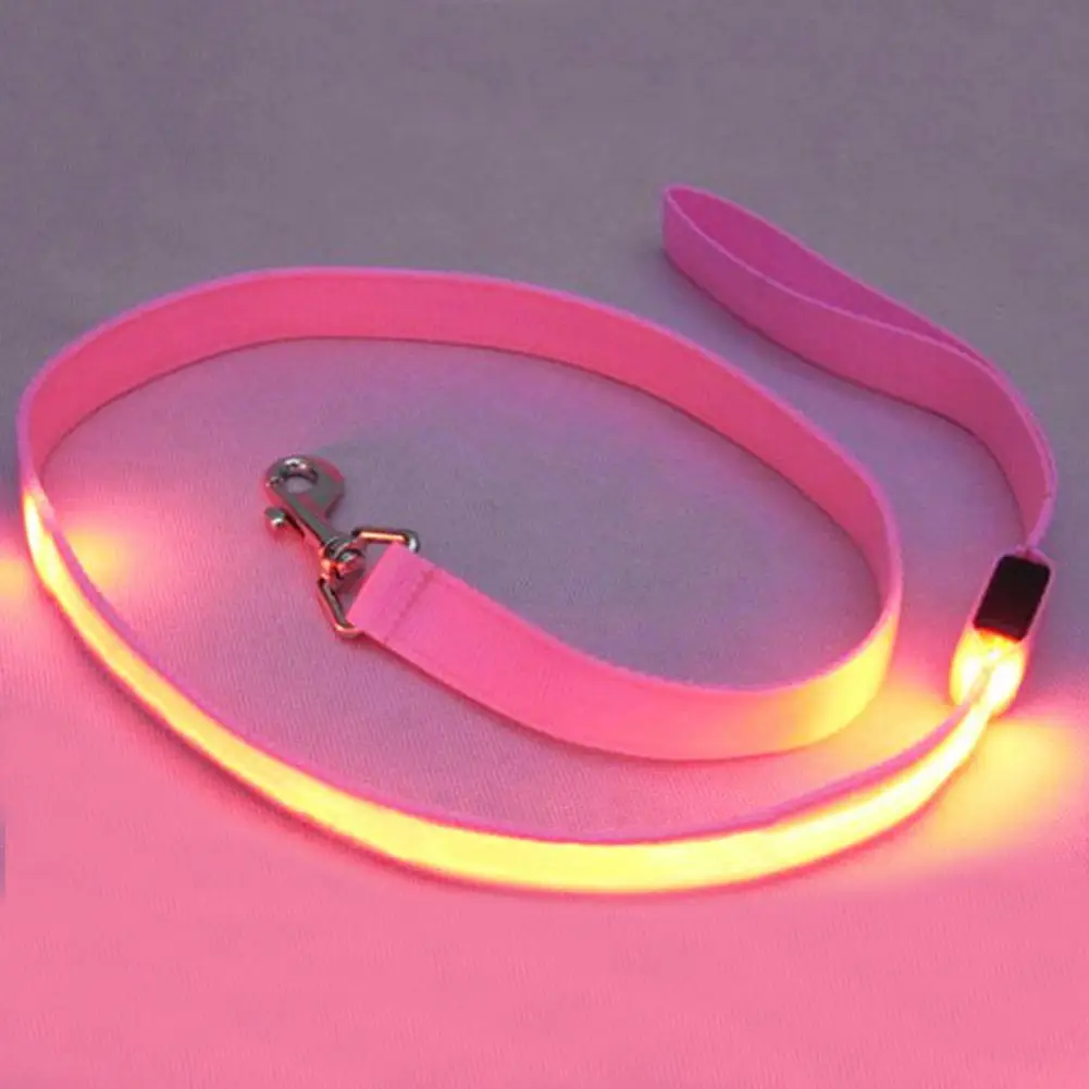 

Pet Dog Glow LED Flashing Light Nylon Safety Anti-lost Leash Lead Rope Belt equipment tools for Pet Products Dog Accessories