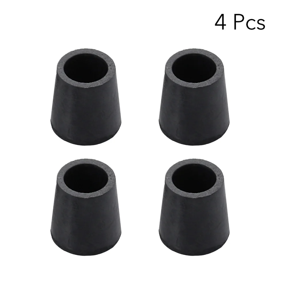 

4pcs Chair Leg Caps PVC Plastic Feet Protector Pads Furniture Table Covers Round Bottom Cover(F013 12 Rubber Round Cover, Black)