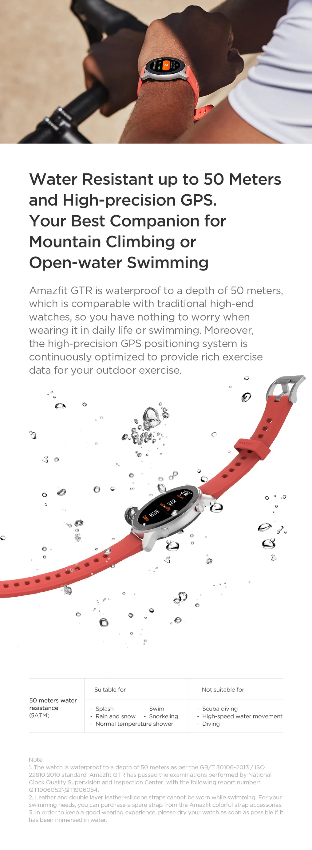 Amazfit gps+ GLONASS 42 мм gps Смарт-часы для женщин 50ATM Водонепроницаемый Фитнес-трекер Smartwatch Strava управление музыкой для Android IOS