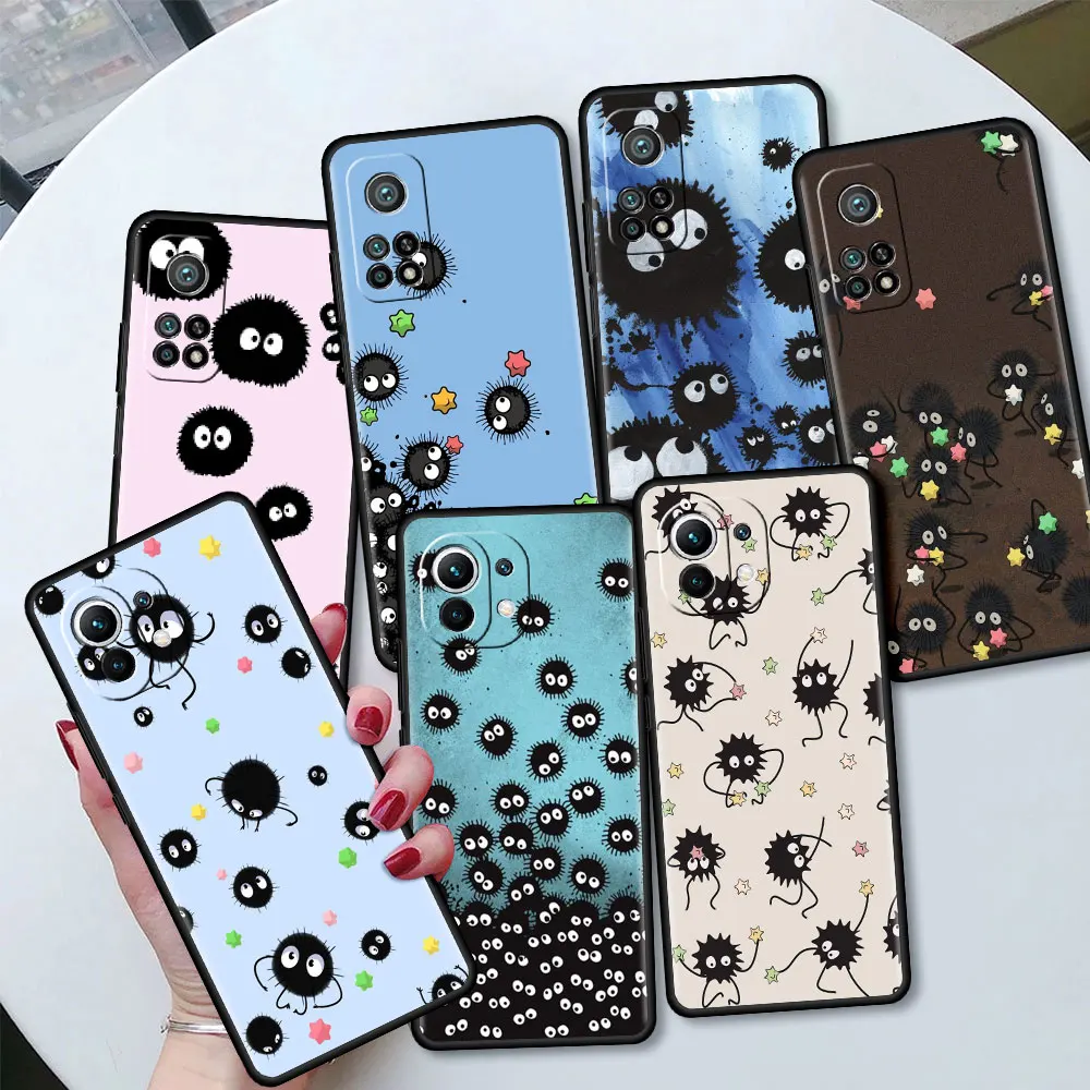 

Fitted Soft Case for Xiaomi Poco X3 NFC M3 11 Lite 10T Pro 9T 9 10 CC9 CC9E 9 SE Note 10Lite Phone Capa Soot Sprites Anime