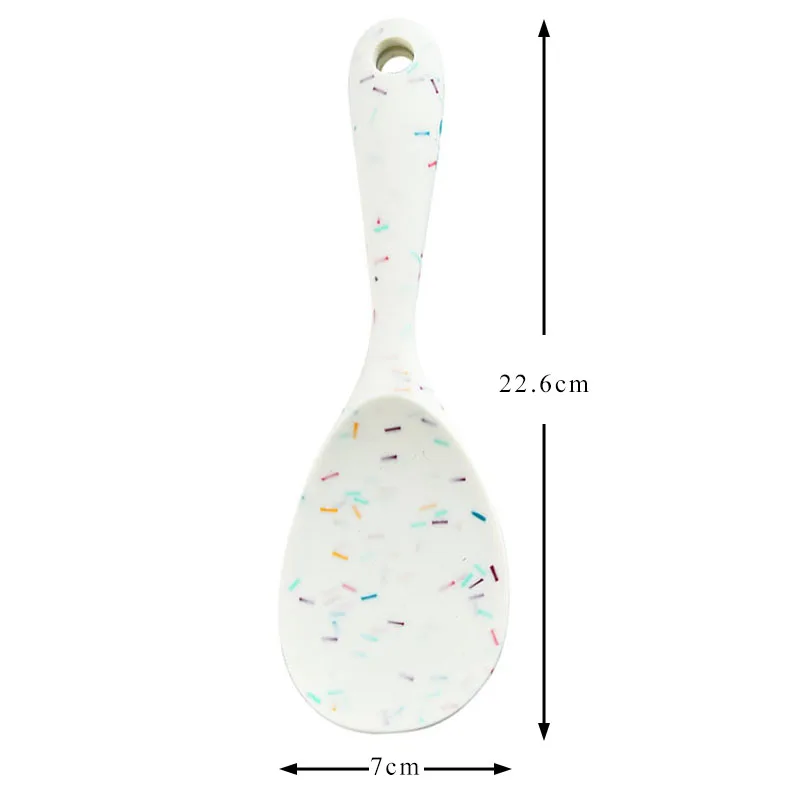 

1Pcs Silicone Heat-resistant Kitchen Accessories Long Handle Cooking Tools Non-stick Pan Translucent Rice Spoon