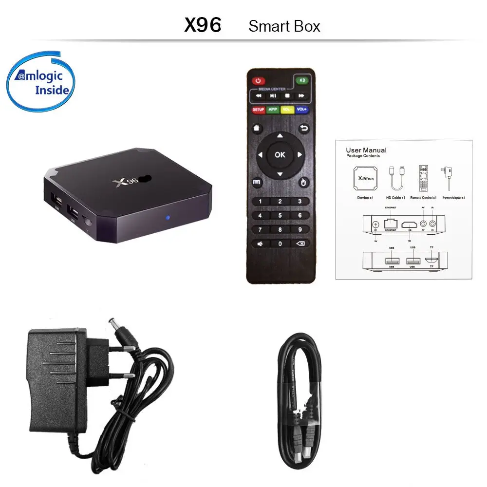 

Best iptv box x96 android 9.0 tv mini box 1GB 8GB 2GB 16GB smart tv media player x96 set top box ship from france
