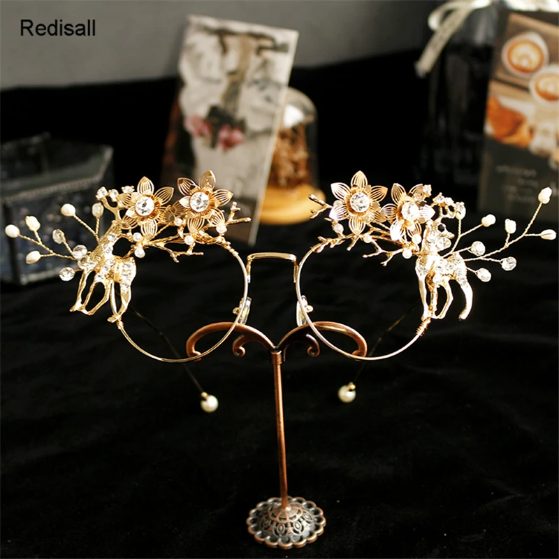 Модные сказочные очки в стиле &quotЛолита&quot головные уборы цветы лось олень оправа