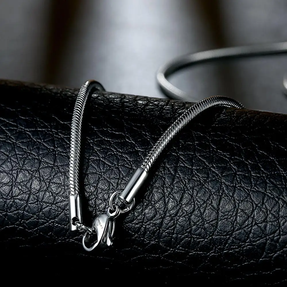 Цепочка змейка из нержавеющей стали для мужчин и женщин массивное Ювелирное