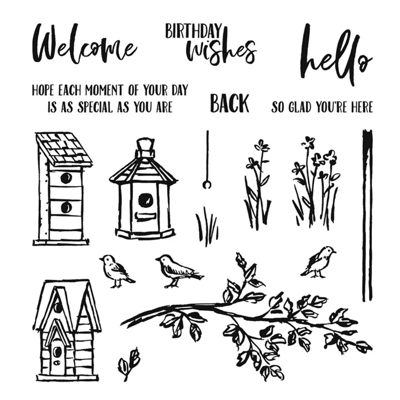

Набор штампов для садовых птичьих домиков, скрапбукинга «сделай сам», создания открыток, новинка 2021