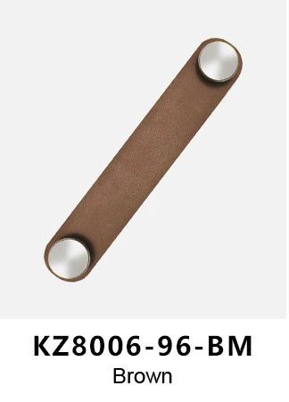 14cm double nail Багажная Ручка ящика двери кухонного шкафа Ручка из натуральной кожи черный коричневый мебельные ручки комод ручки для ящика шкафа - Цвет: 14cm double nail
