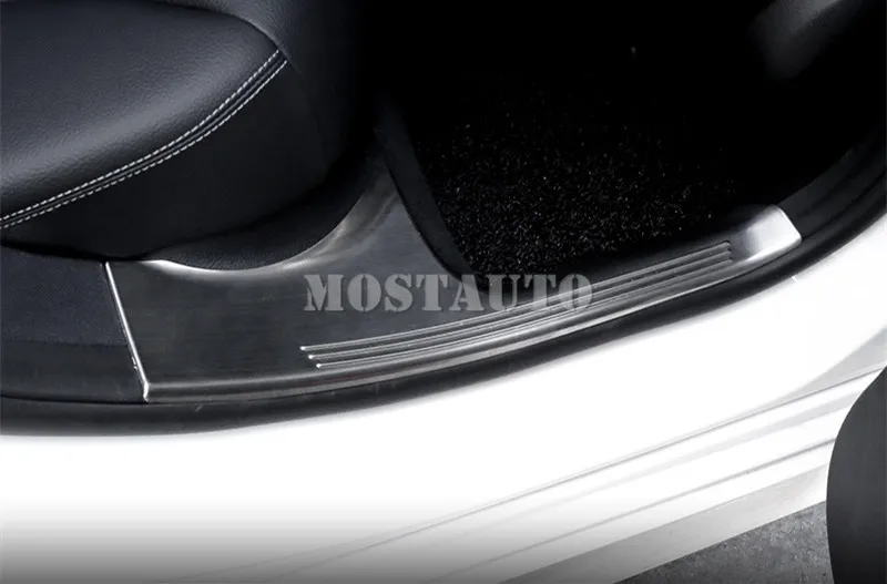 Для Benz C Class W205 нержавеющая внутри порогов плиты 2014-2017 4 шт. автомобильные