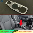 Автомобильные аксессуары для Toyota Corolla Cross (XG10) 2020-2022, Хромированная передняя центральная консоль из АБС-пластика, подстаканник для напитков, крышка, отделка