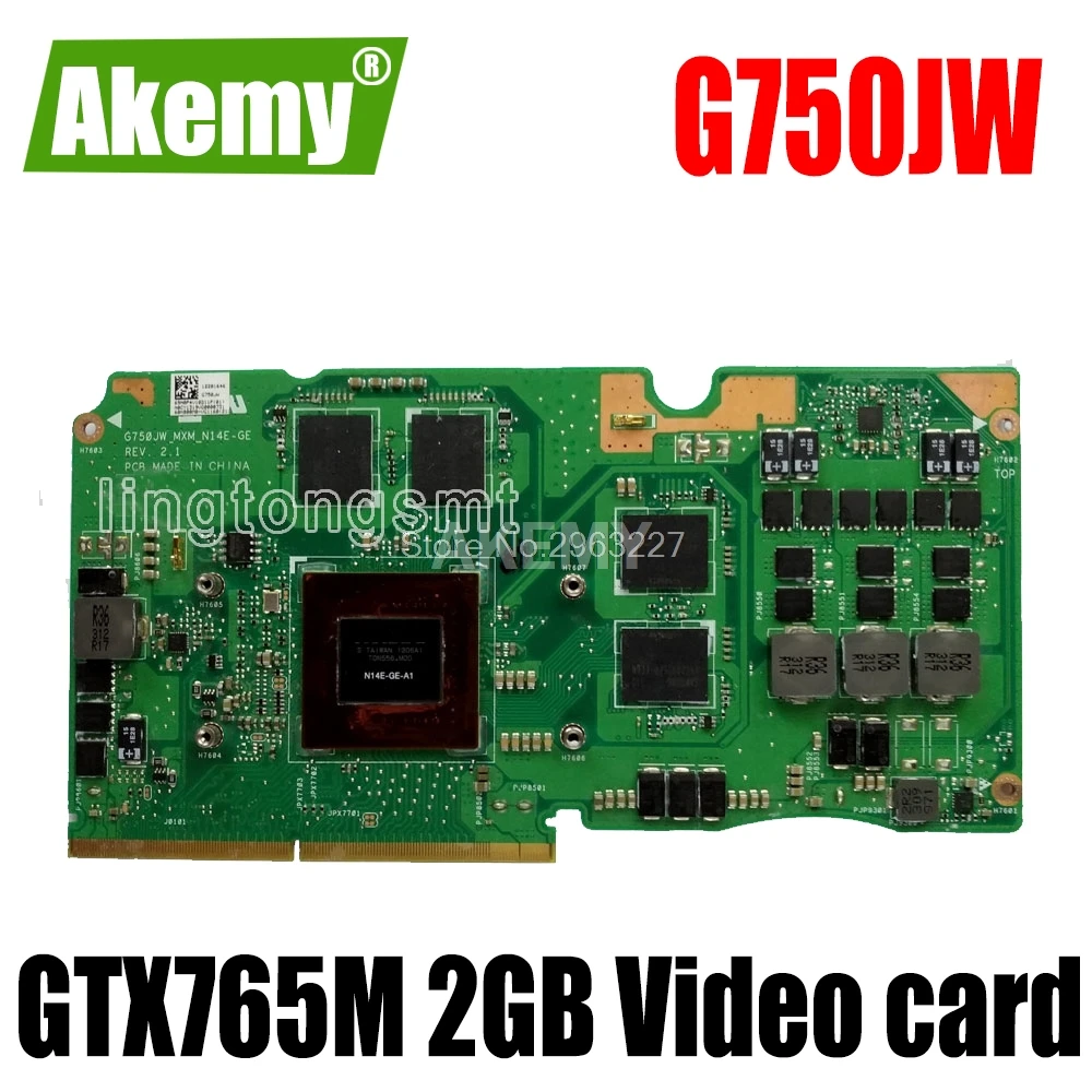 

GTX 765M 2GB VGA карта для For For For For Asus ROG G750J G750Js g750JM карта для ноутбука G750JW N14E-GE-A1 видеокарта GeForce GTX765M