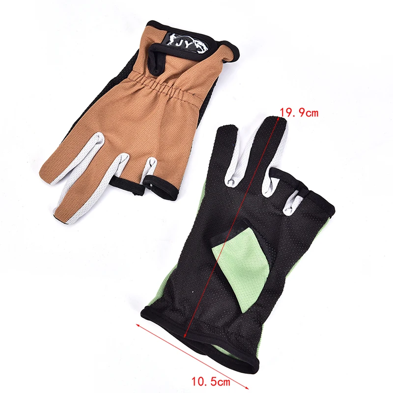 

1 Pair Fishing Gloves Men Women Outdoor Fishing Protection Anti-slip 3 Cut Finger Sports Fish Equipment Fishing SBR Gloves