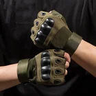 Перчатки мужские тактические, боевые митенки с открытыми пальцами, в стиле милитари, для стрельбы, охоты, велоперчатки