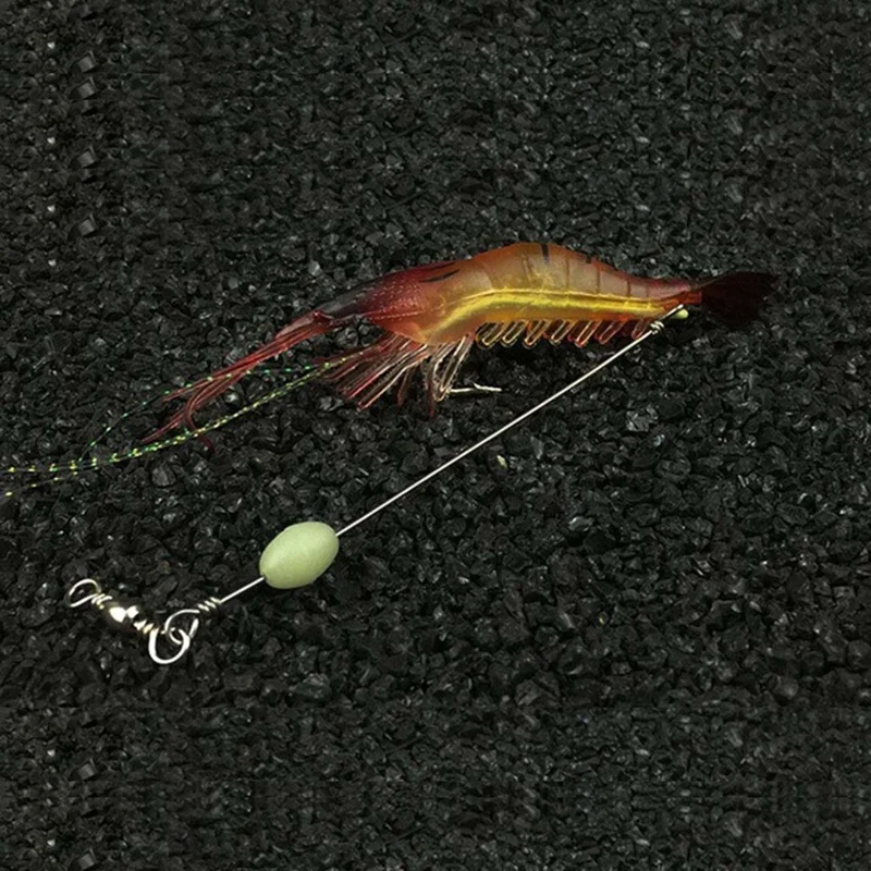 Качественные 95 мм/6 г Светящиеся креветки рыболовные приманки мягкие с крючком