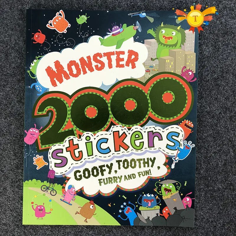 3 2000 наклейки английская книга активности для детей/Животные/Принцесса/Ферма/инопланетянин/Хэллоуин наклейки для мальчиков и девочек Подарки Игрушки - Цвет: 3