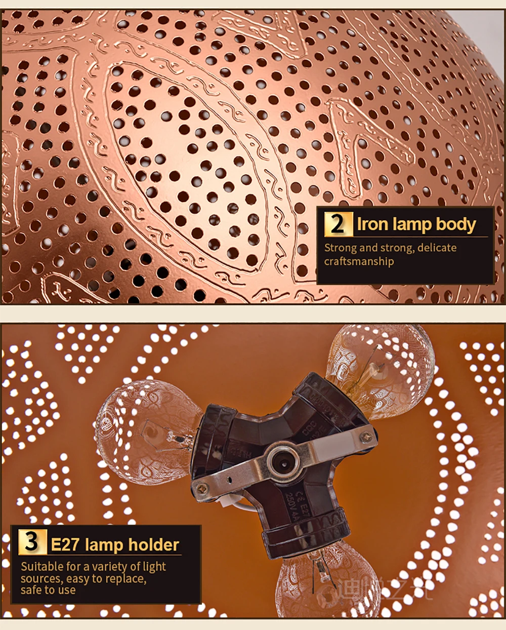 Лампы подвесной светильник для ресторана гостиничная люстра с железной цепью розовое золото
