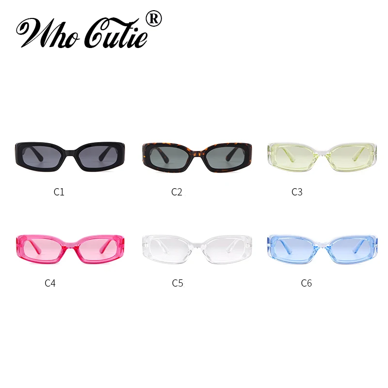 Очки солнцезащитные женские прямоугольные в стиле ретро узкие брендовые